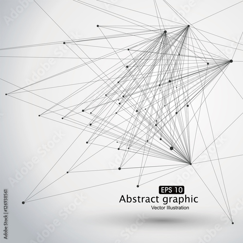 "Dot and line consisting of abstract graphics." Stock image and royalty