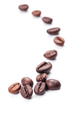 coffee beans isolated on white background