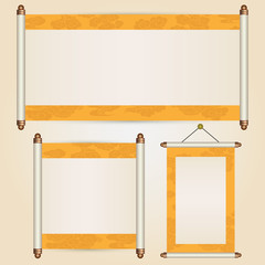Various size of traditional chinese scroll