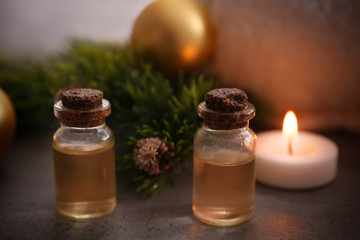 Spa treatment with Christmas decorations