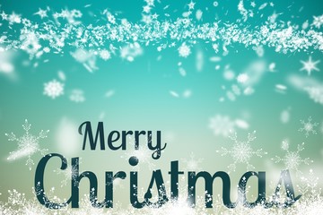 Christmas Message Design on Snowflake