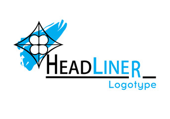 Round road interchange abstract icon with highway