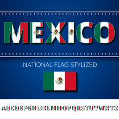 Mexico Flag Font