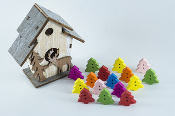 Merry Christmas and Happy New Year,white background.