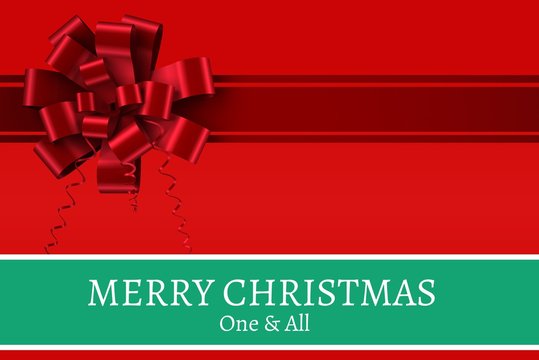 Red Ribbon and Christmas Message