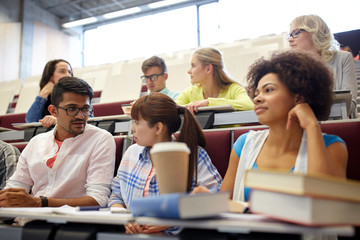 group of international students at lecture
