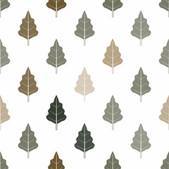Fototapeta premium seamless vector background with leafs for your design