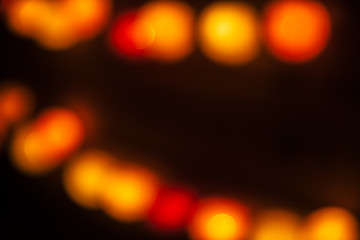 Blurry Christmas lights festive background.