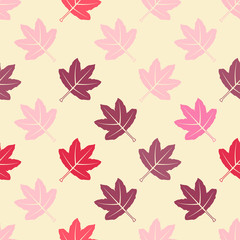 Fototapeta na wymiar seamless vector background with leafs for your design
