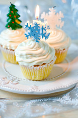 Christmas cupcakes with cream cheese