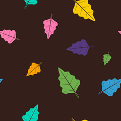 seamless vector background with leafs for your design