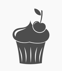 Cupcake icon vector