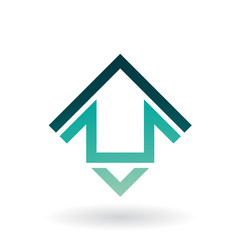 Abstract Square Shaped House Icon