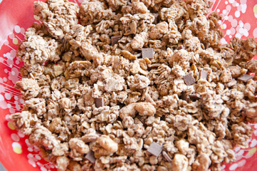 chocolate crunch cereal breakfast