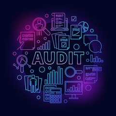 Business audit colorful illustration