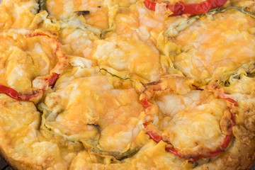 Bell pepper cheese focaccia bread.