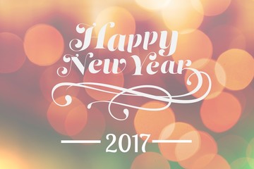 Naklejka premium New Year Message on Blurry Background Design
