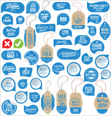 Sale stickers tags and labels collection