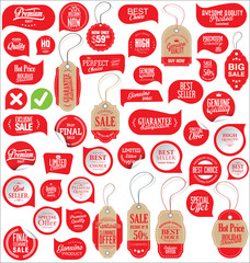 Sale stickers tags and labels collection