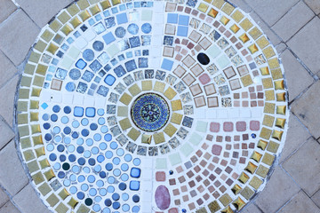 Colorful glazed tile for abstract background