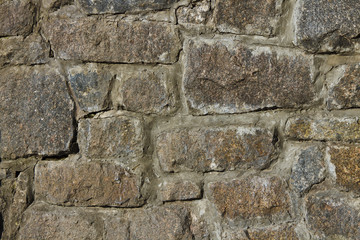 rough stone masonry of wall