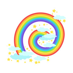 Naklejka premium Shaped Rainbow Icon
