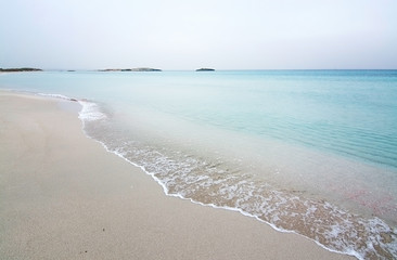 Fototapeta na wymiar Dreamy soft paradise beach