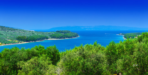 Fototapeta premium Wonderful romantic summer afternoon landscape panorama coastline