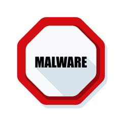 Malware Attention Hazard sign