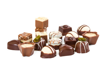 Different chocolate candies