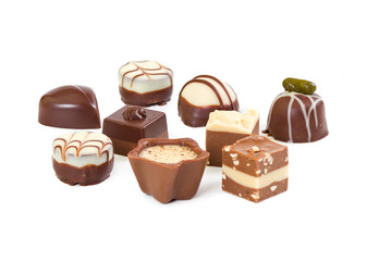 Different chocolate candies