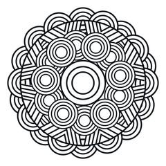 Fototapeta premium mandala art isolated icon vector illustration design
