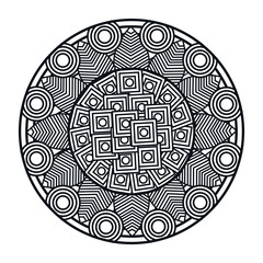mandala art isolated icon vector illustration design