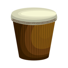 brazilian bongo instrument icon vector illustration design