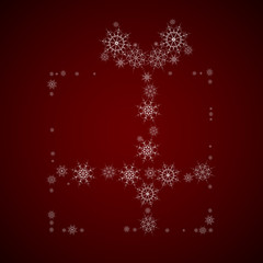 Naklejka na ściany i meble gift consisting of snowflakes