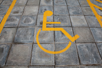 handicapped parking place sign