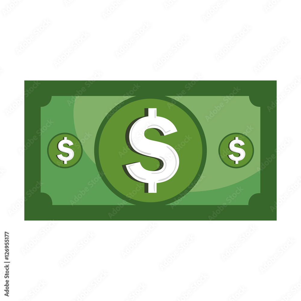 Wall mural bill money isolated icon vector illustration design