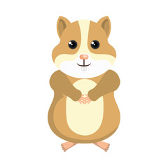 Obraz na płótnie Canvas cute hamster mascot icon vector illustration design