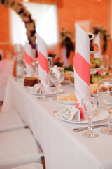 wedding banquet cakes in a restaurant