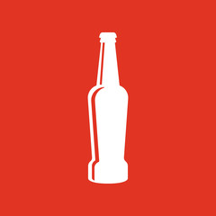 Bottle of beer icon. Beer and pub, bar symbol. UI. Web. Logo. Sign. Flat design. App.Stock