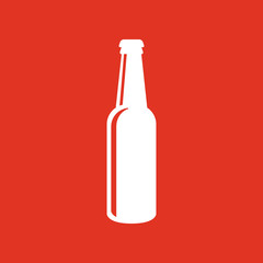 Bottle of beer icon. Beer and pub, bar symbol. UI. Web. Logo. Sign. Flat design. App.Stock