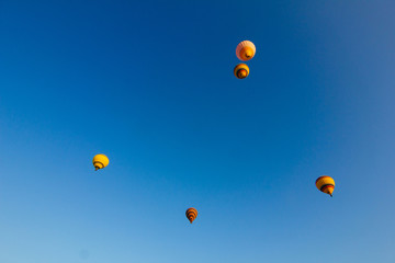 Balloons on a background of blue sky