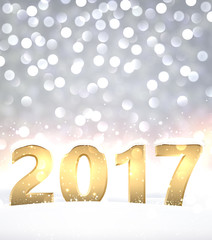 2017 New Year shining background.