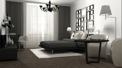 Classic bedroom, hotel, resort