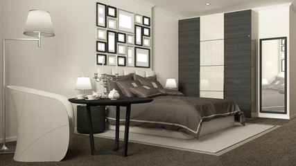 Classic bedroom, hotel, resort