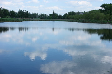 reflection of clouds in Lake City