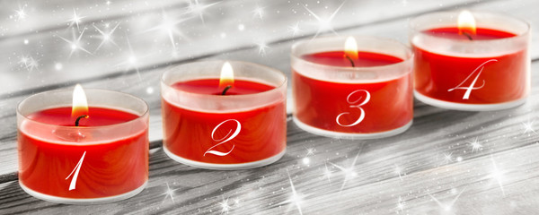 Advent - Dekoration mit Kerzen