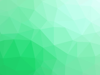 Obraz na płótnie Canvas Green teal abstract gradient polygon shaped background
