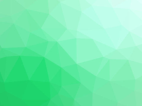 Green teal abstract gradient polygon shaped background