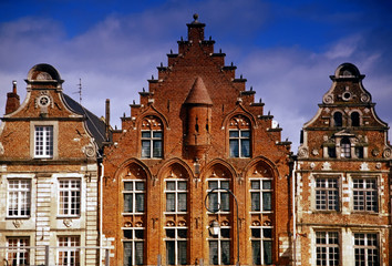 Fototapeta na wymiar arras flemish buildings france